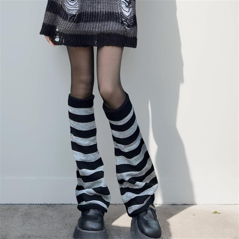 Insdark Goth Leg Warmers for Women Rave Cute Y2k Harajuku Punk Scenecore Alt Emo - Image 2